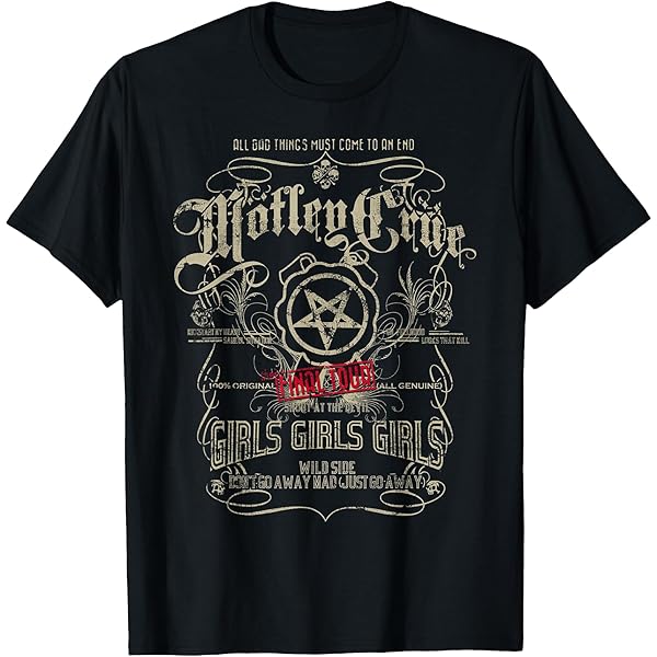 Amazon.com: Mötley Crüe – The Final Tour Caricature T-Shirt